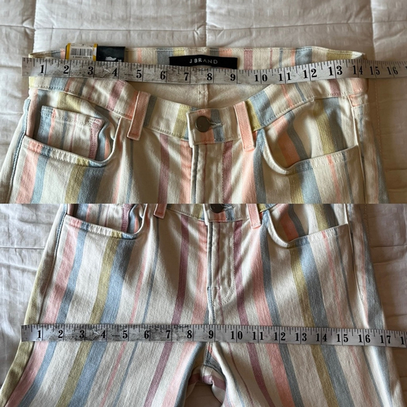 NWT J Brand Skinny Low-rise Candy Stripe Jean Legging 28 - Picture 5 of 10